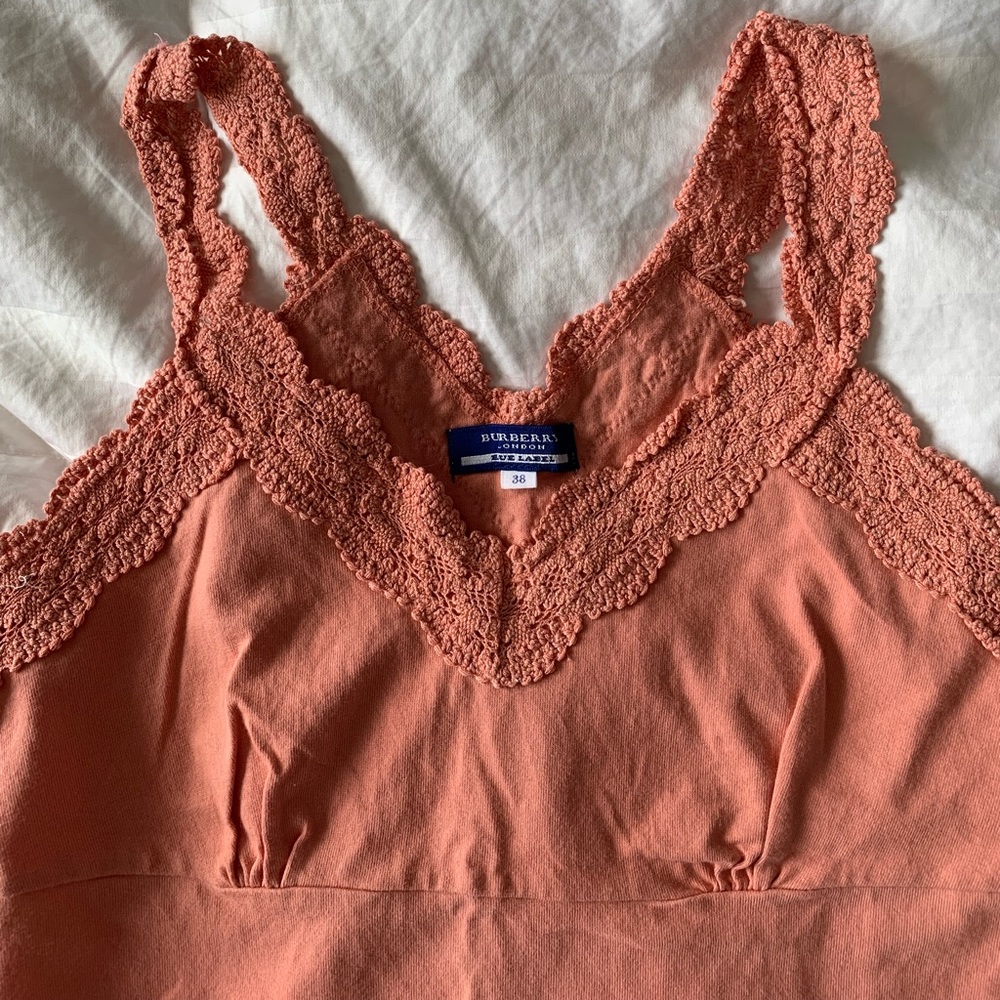Burberry London Blue Label Lace Detail Tank Top - Picture 2 of 5